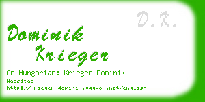 dominik krieger business card